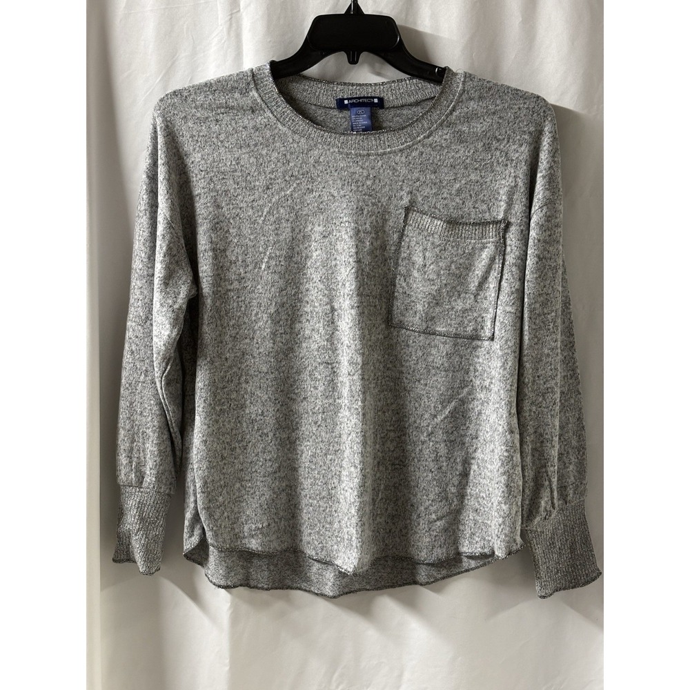 Architect New With Tags‎ Petite Large Gray Sweater With Silver Trim